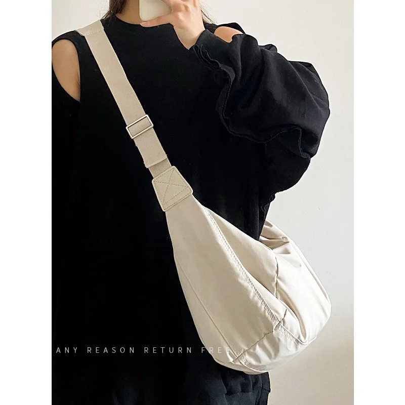 

Women Shoulder Messenger Bags 2023 Large Korean Fashion Female Crossbody Bag for Girl Students Handbags Down Cotton Bag Casual
