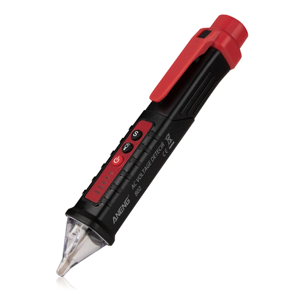 

1/2/3/5 ANENG VD802 вольтметр с индикатором переменного тока 12-1000 В профессиональный карандаш с фонариком черный