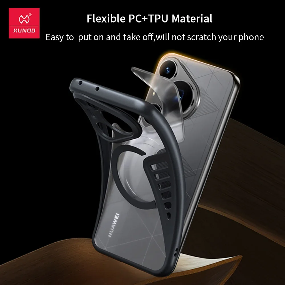 Магнитный чехол Xundd для Huawei Pura 70 Ultra Pro Plus противоударный матовый из поликарбоната