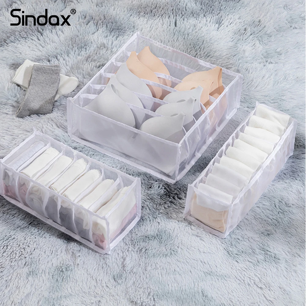 

Sindax Folding Underwear Box Storage Washable Closet Organizers For Clothes Organised Socks Bras Divider Boxes Drawer Organizer