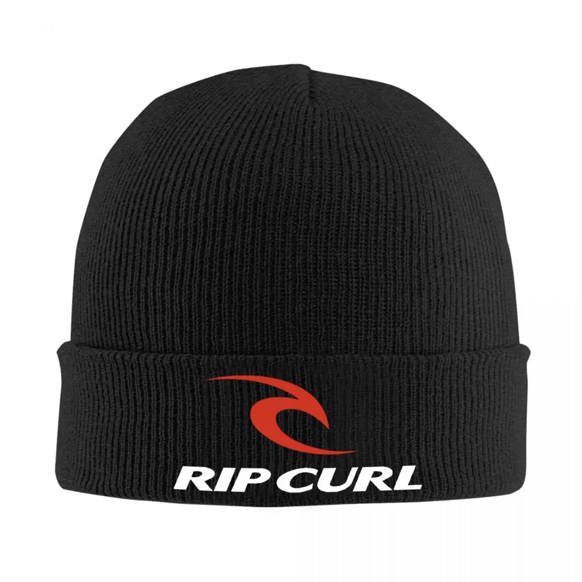 Белая вязаная шапка Rip Curl теплые шапочки облегающие шапки бейсболка