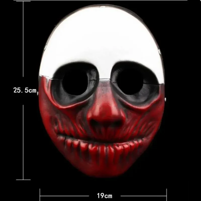 Новый 2025 Steam Game Pay Day 2 ПВХ Маска Косплей Страшный Клоун Даллас Волк Граффити Шлем