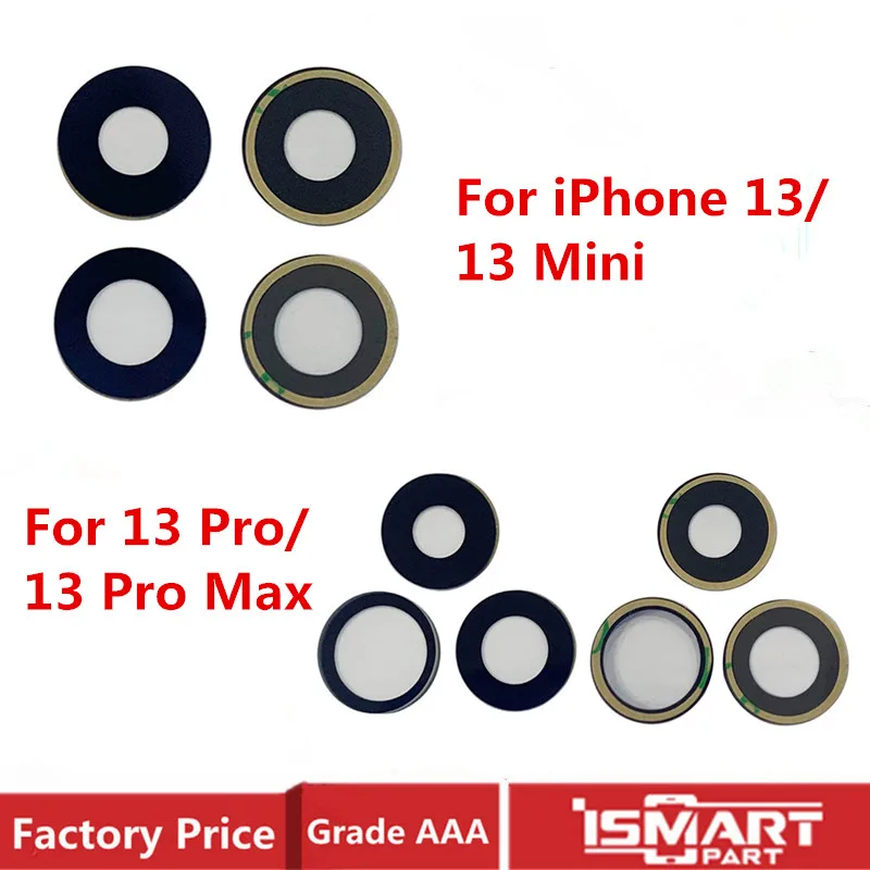 

Original Replacement Rear Back Camera Lens For iPhone 13 Pro Max 13Mimi 13Pro Back Camera Glass with Glue Sticker Repair Parts