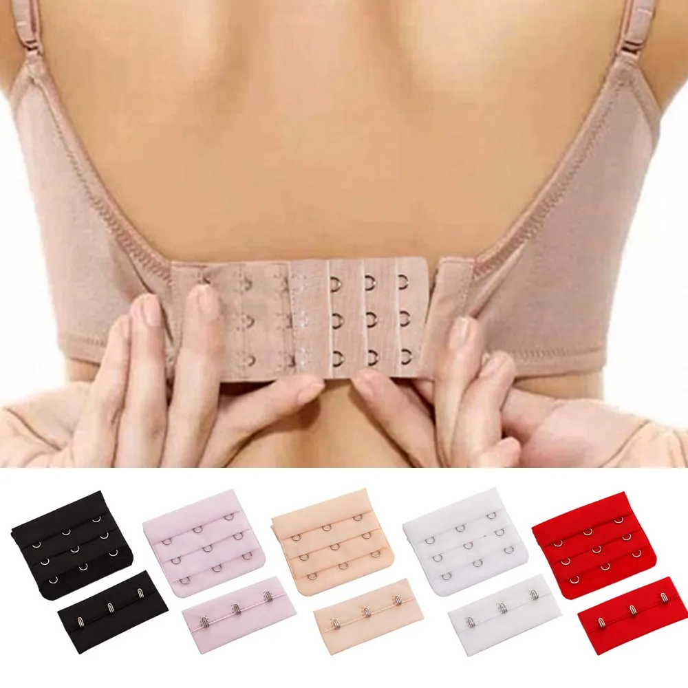 

Ladies Useful Black White Bra Extenders Strap Extension Adjustable Belt Handmade Women Bra Buckle Accessories DIY