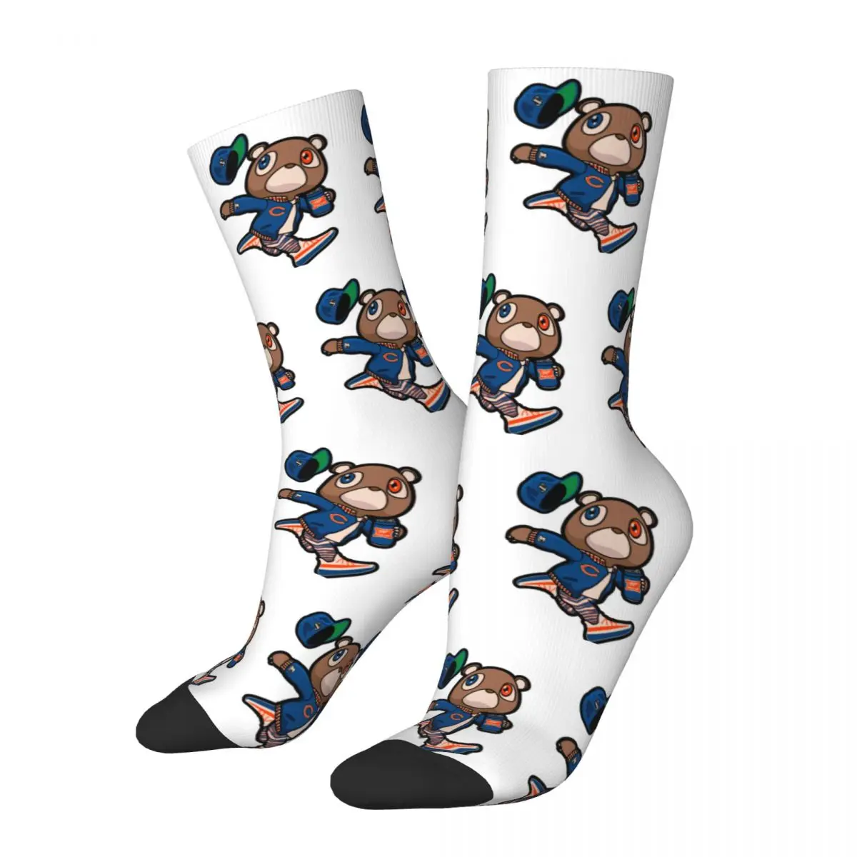 

Винтажные носки для выпускного Kanye West медведь-недоучка Chicago мужские женские носки Harajuku весна осень зима носки средней длины