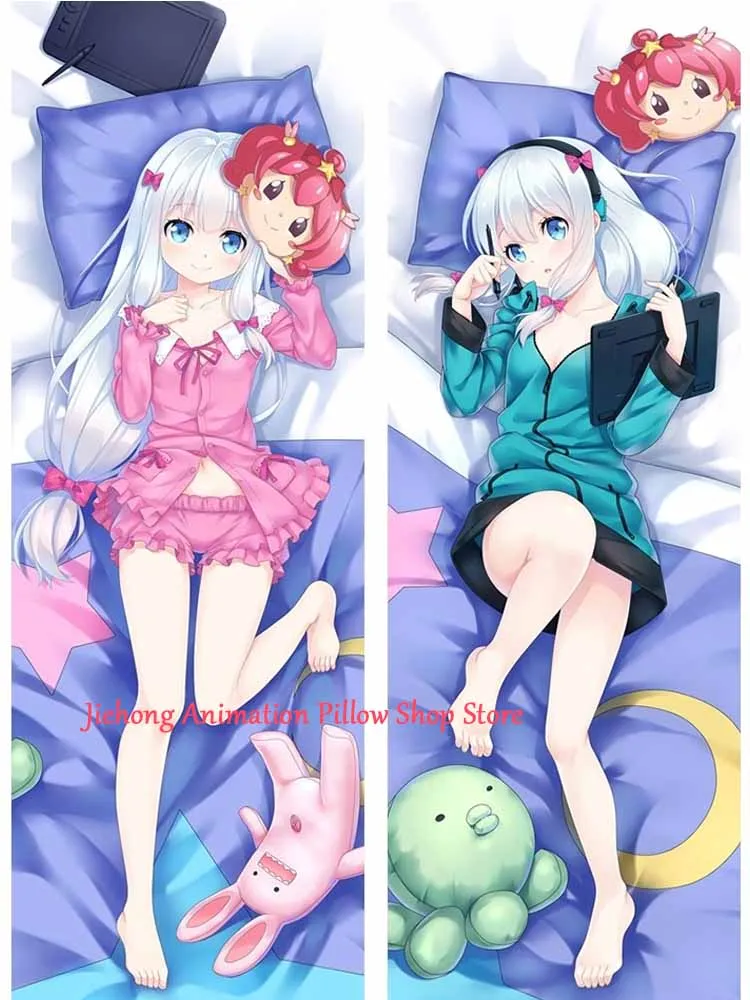 

Dakimakura Anime Izumi Sagiri Pillow Cover Double-Sided Print Life-Size High Quality 2WAY Pillowcase Otaku Gifts
