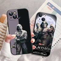 marvel logo moon knight phone case for iphone 13 12 11 pro 12 13 mini x xr xs max se 6 6s 7 8 plus soft coque silicone cover