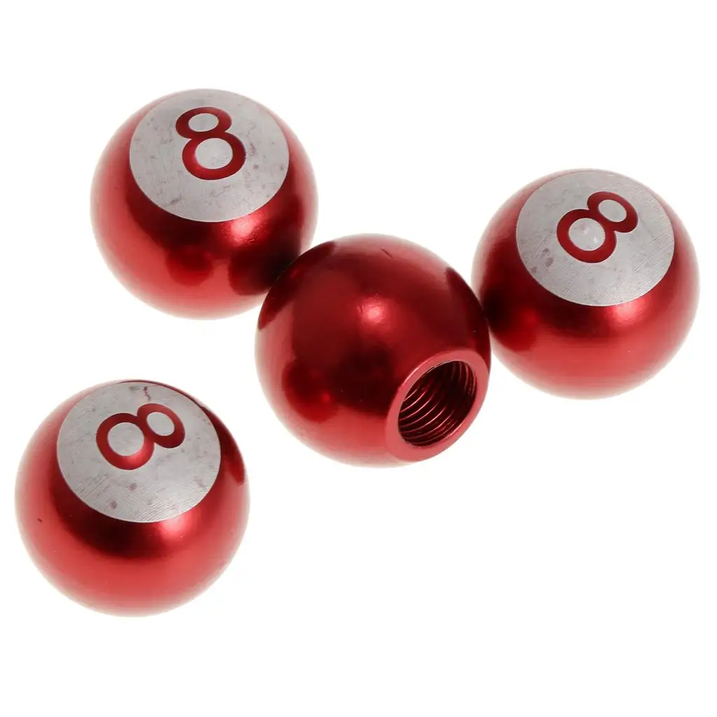 

4x Red Car Wheel Tire Valve Dust Stems Air Covers Accessories