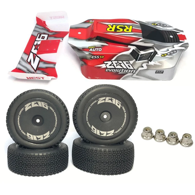 

RC Car Body Shell Tail Wing And Wheel Tire Set For Wltoys 144001 144010 1/14 RC Car Upgrade Parts Spare Accessories
