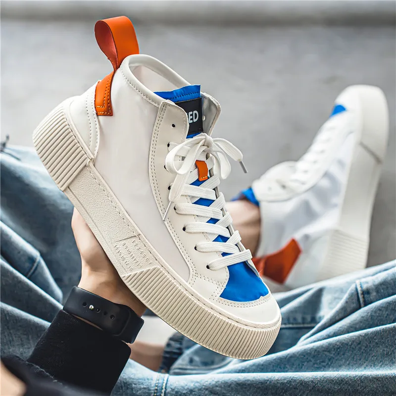 

Men's High Top Canvas Shoes Casual Breathable Non-Slip Loafers Walking Shoes Fashion Lightweight Comfortable Sneakers for Male