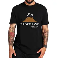 The Floor Is Lava T-Shirt Retro Funny History Game Humor Tee Tops 100% Cotton Oversized Unisex Summer Casual T Shirt EU Size