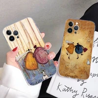 sam toft abstract landscape love dogs pet phone case for iphone 11 12 13 mini pro max 8 7 6 6s plus x 5 se 2020 xr xs case shell