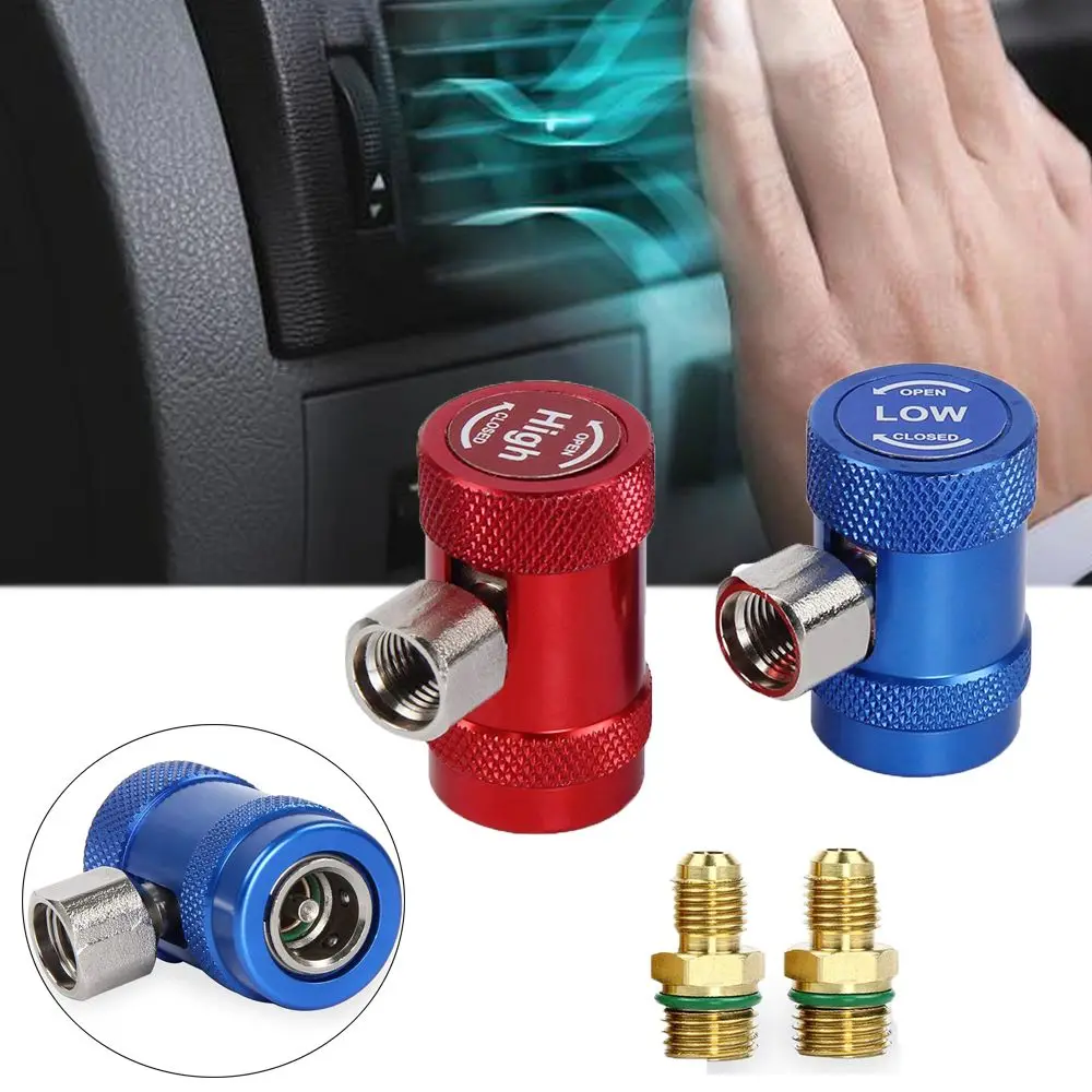 

Car Air Conditioner Quick Connector for Car Air Conditioner Refrigerant Adapters Conversion Kit Quick Couplers