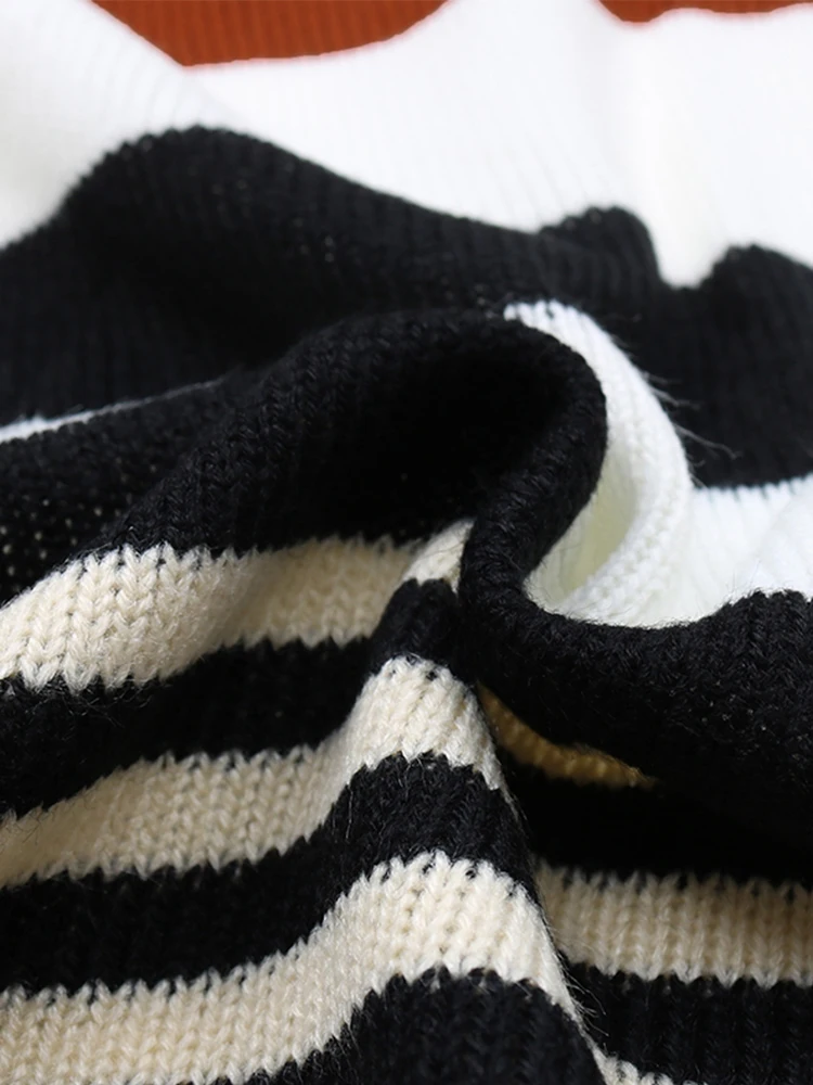 Женский Повседневный Кардиган в полоску Осень-зима