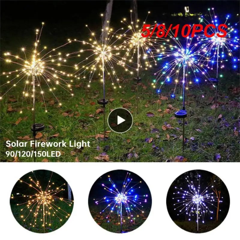 

5/8/10PCS 90/120/150 Led Lawn Light Led Solar Outdoor Light For Walkway Waterproof Solar Garden Decorative Lights