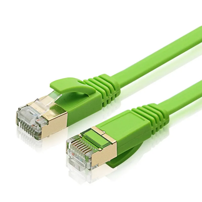 Зеленый кабель патч Ethernet Lan RJ45 Flat Cat 7 UTP 10 Гбит/с Интернет для маршрутизатора модема Сеть Cat7 RJ45 продлительная линия 3 м 5 м.