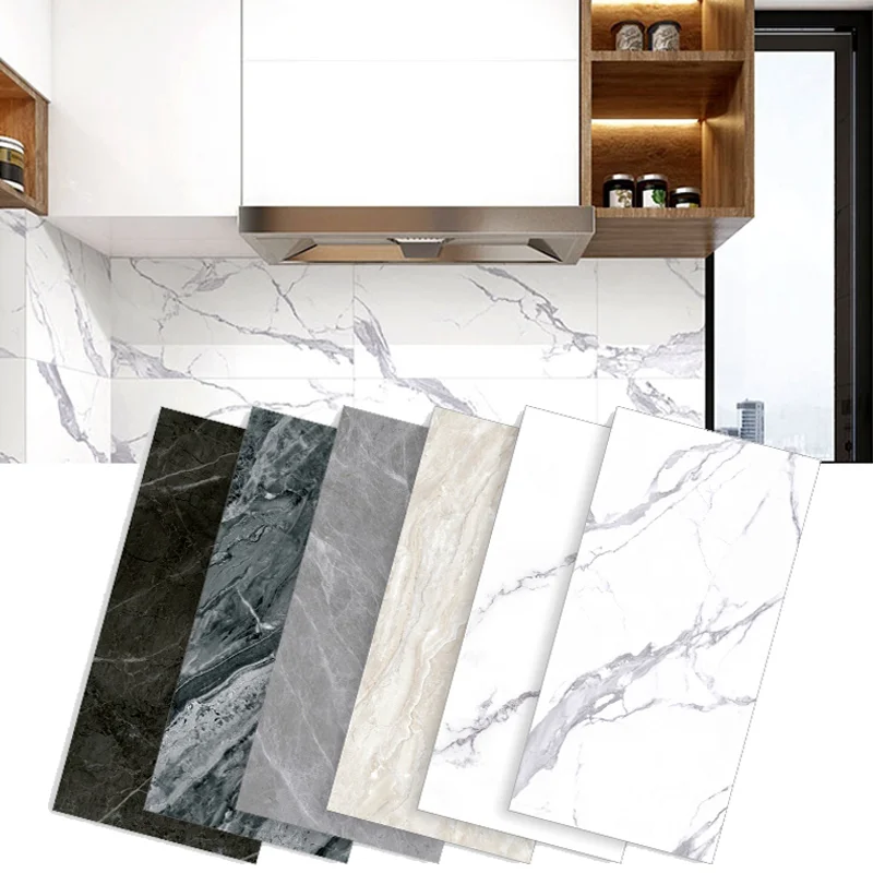 

Simulation Marble Tiles Sticker DIY Self-Adhesive Wall Stickers Waterproof Wallpaper Sticker for Living Room Decor Background