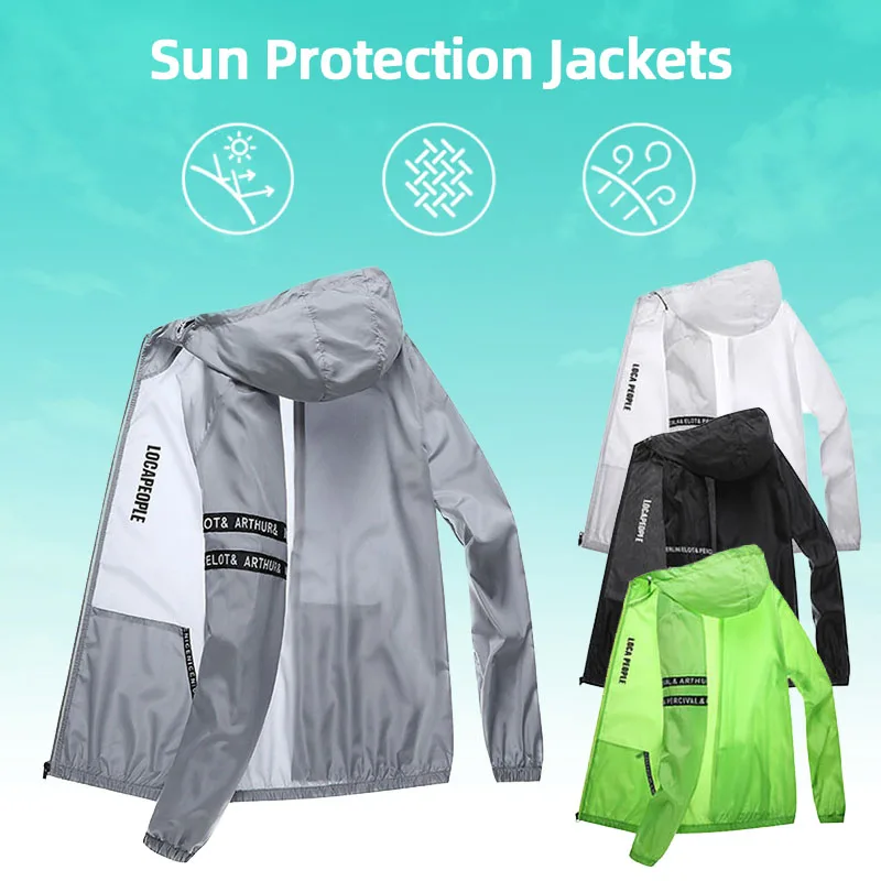 

Sun Protection Cycling Jacket Long Sleeve Anti-sunburn Clothing Lightweight Coat Quick Dry Outdoor Bicycle UV Protection Jackets