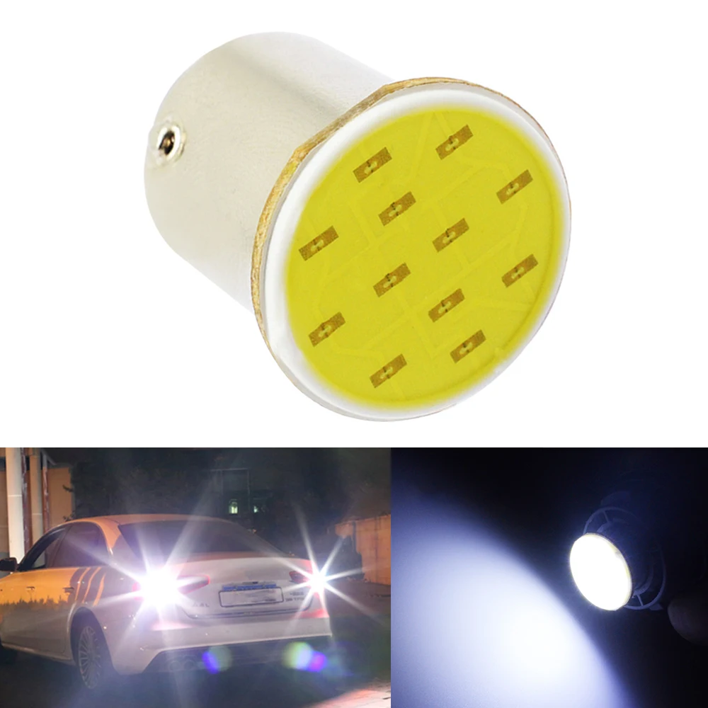 1X Белый монолитный блок светодиодов 12SMD 1156 BA15S 1157 BAY15D DC 12 В, нижняя лампа для прицепа, автомобильная лампа для парковки, фонари заднего хода