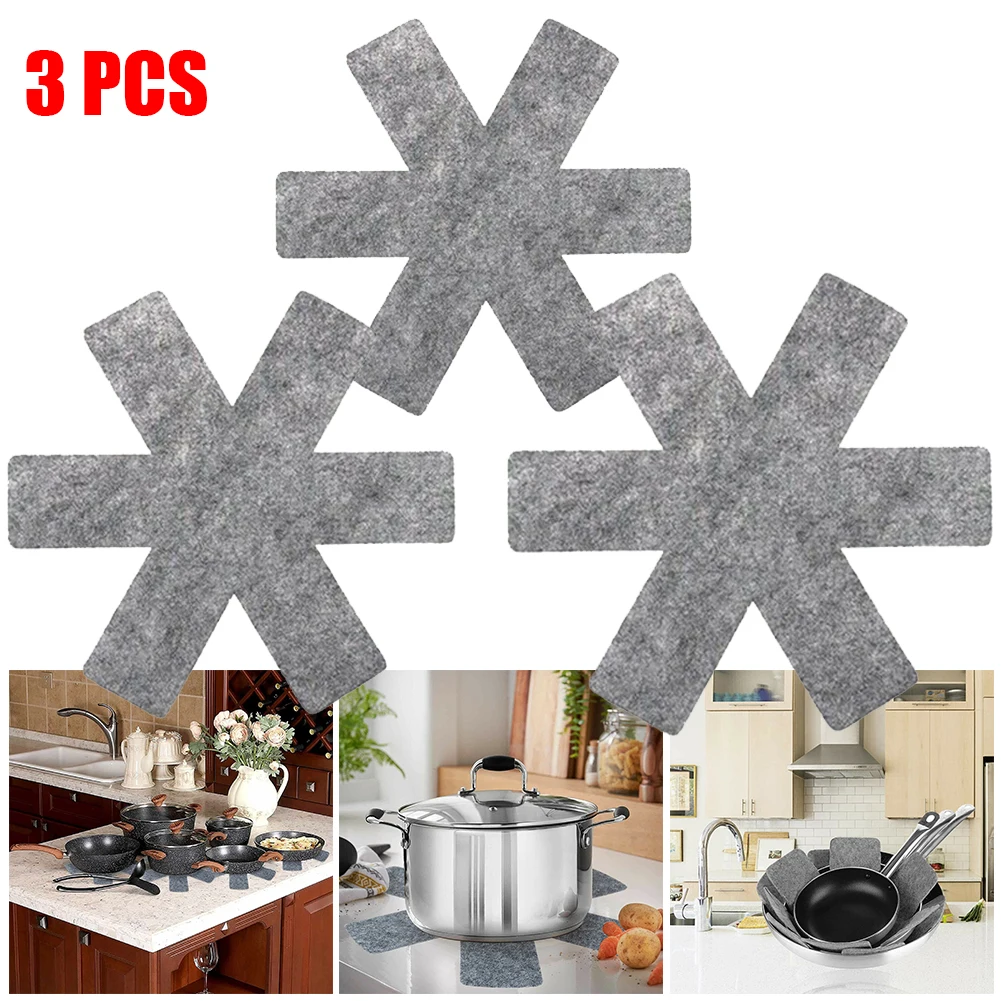 

3pcs Non-stick Protection Pads For Pad Pan Divider Pads To Prevent Scratching Separate And Protect Surfaces For Cookware