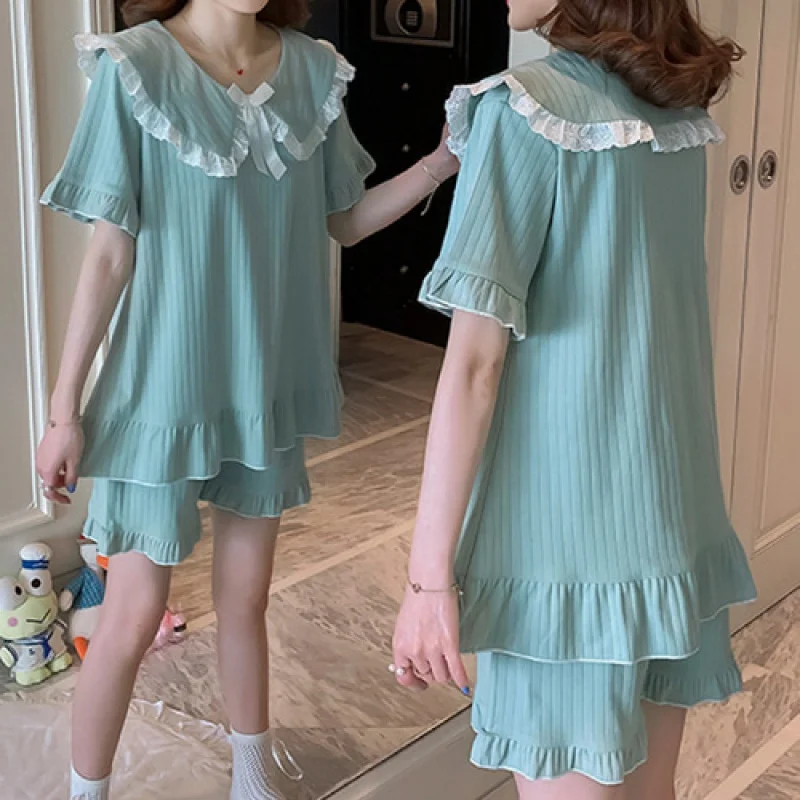 

Short sleeve lovely ribbon pajamas set
