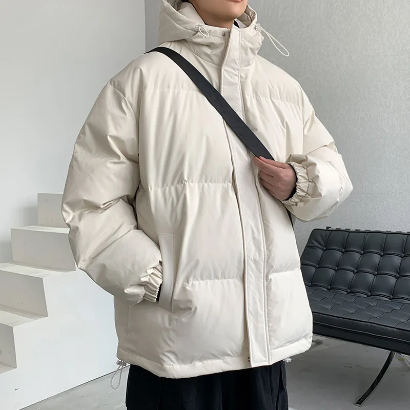 

Новая зимняя модель, Мужская теплая утепленная парка с капюшоном, повседневное Свободное пальто большого размера, мужские уличные парки, куртки