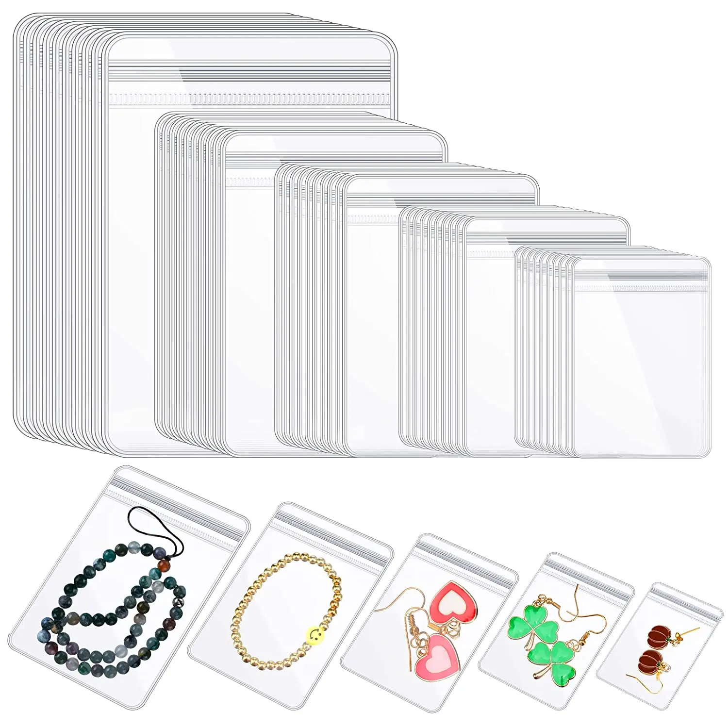 

New Anti-oxidation Jewelry Storage Bag Desktop Drawer Organizer Transparent Necklace Bracelet Ring Holder Jewelry Bags Storage