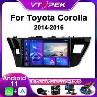 Vtopek 2Din For Toyota Corolla Ralink 2013 2014 2015 2016 4G Android 11 Car Stereo Radio Multimedia Video Player Navigation GPS