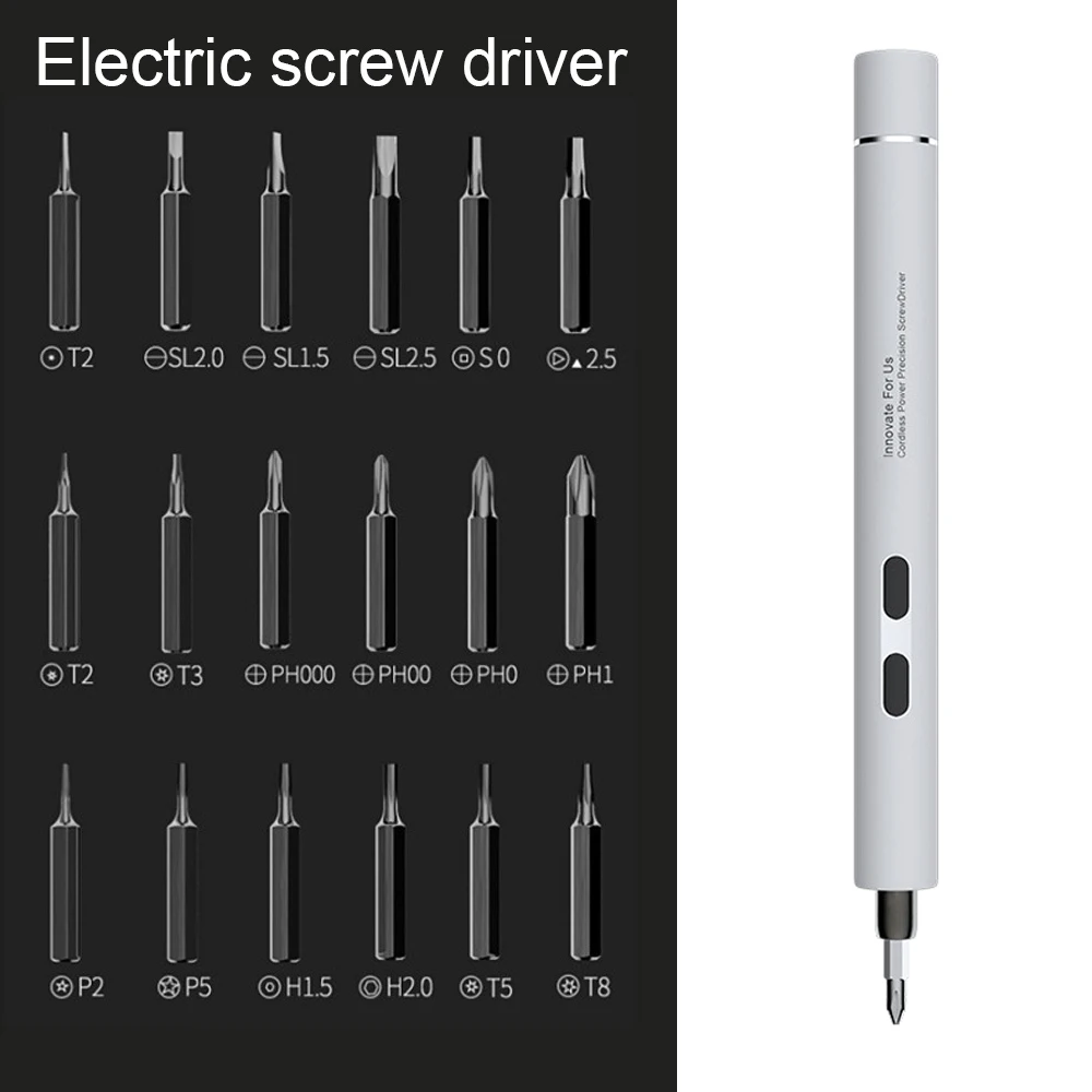 

Portable Electric Screwdriver Kit Mini Precision Cordless Power Screwdriver for Laptop PC Cell phone Small Devices Repair Tools