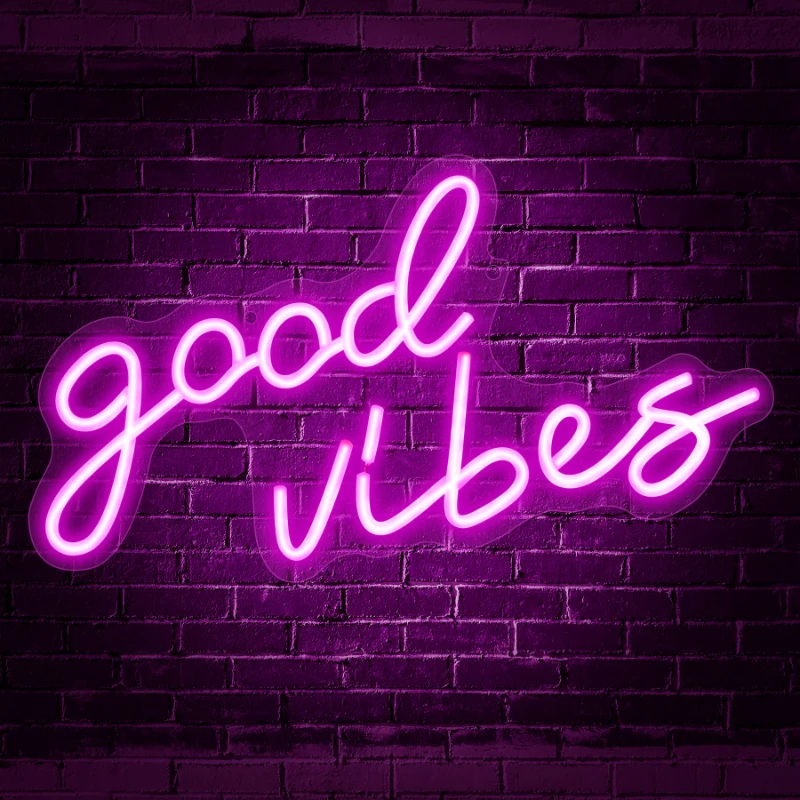 

Vibes Neon Sign, Led Neon Light Signs for Wall Decor Powered by USB 16.1"x 8.3"