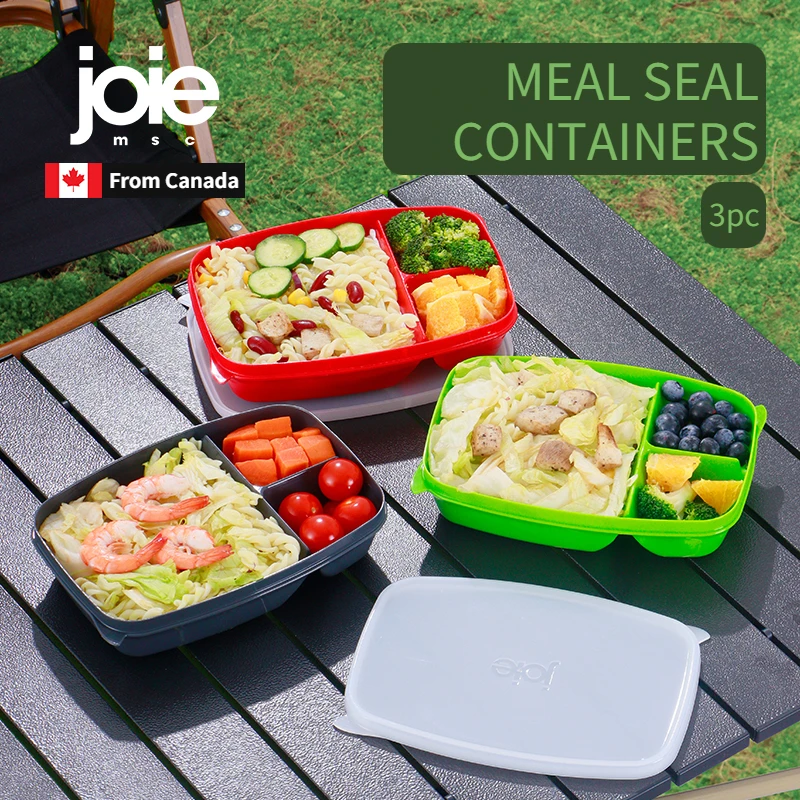 

joie Meal Seal Containers Bento Box with Compartments, Leakproof Lunch Box Outdoor Picnic Light Snack and Salad Microwaveable