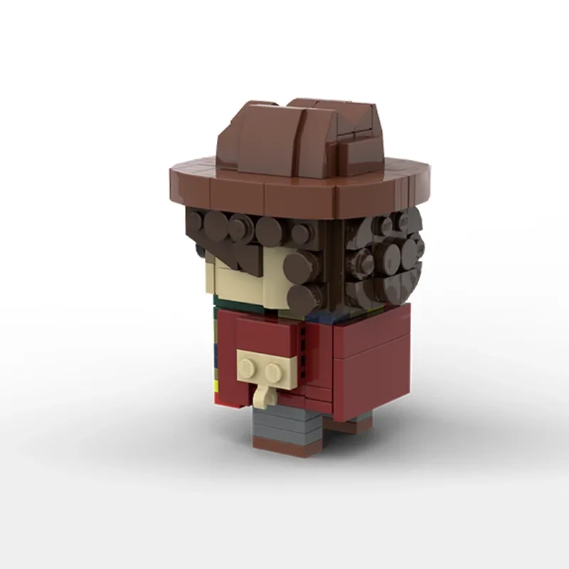 Фото 333 детали MOC Brickheadz: Модель Четвертого Доктора Кейна (Том Бейкер) — Конструктор, Рождественский подарок, Идея для сборки своими руками, Игрушка для детей №3