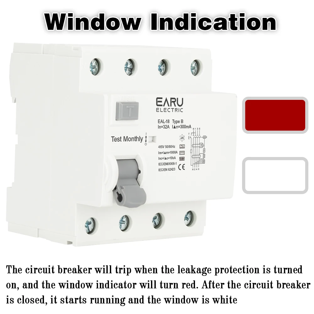 Выключатель остаточного тока для электромобиля 4P 10/30/100 мА