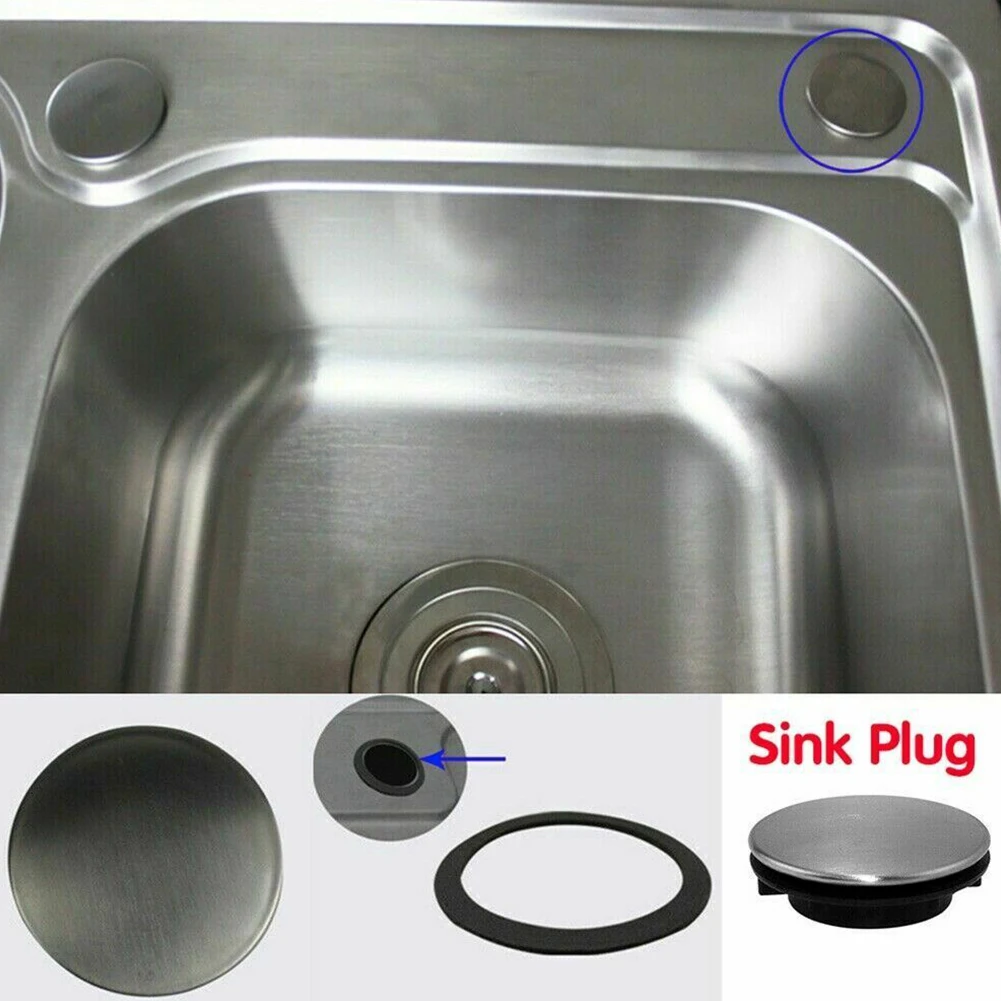 

45mm Silver Chrome Basin Waste Pop-Up Sink Plug Cap Click Clack Push Button Bathroom Basin Sink Up Drain Stopper Drainer Cover