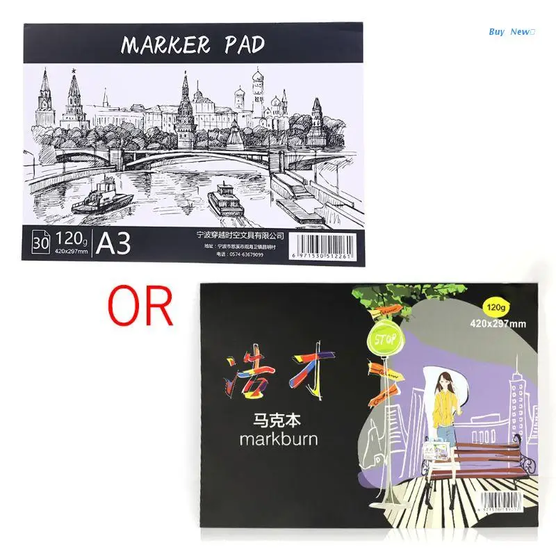 

A3/A4/B5 Drawing Paper Pad Notebook Sketch Book for Marker Art Paiting Diary Stu