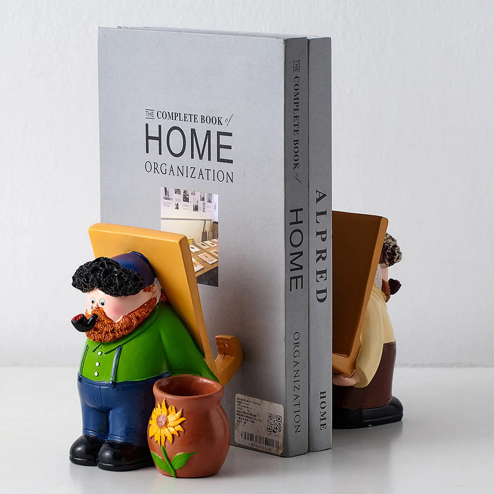 

Милые аксессуары для домашнего декора, креативная картина маслом, искусственная книга, подставка, настольные аксессуары, милые аксессуары