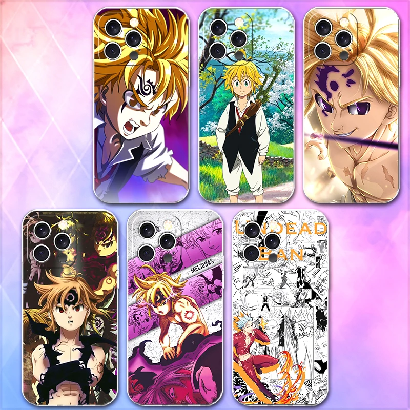 Фото Мягкий чехол для телефона Seven D-Deadlys Sins Meliodas для iPhone 16 17 Air 14 Plus 15 Pro Max 16E 17E 13 Mini 12 11 XS 7 8 SE с узором Ba №1