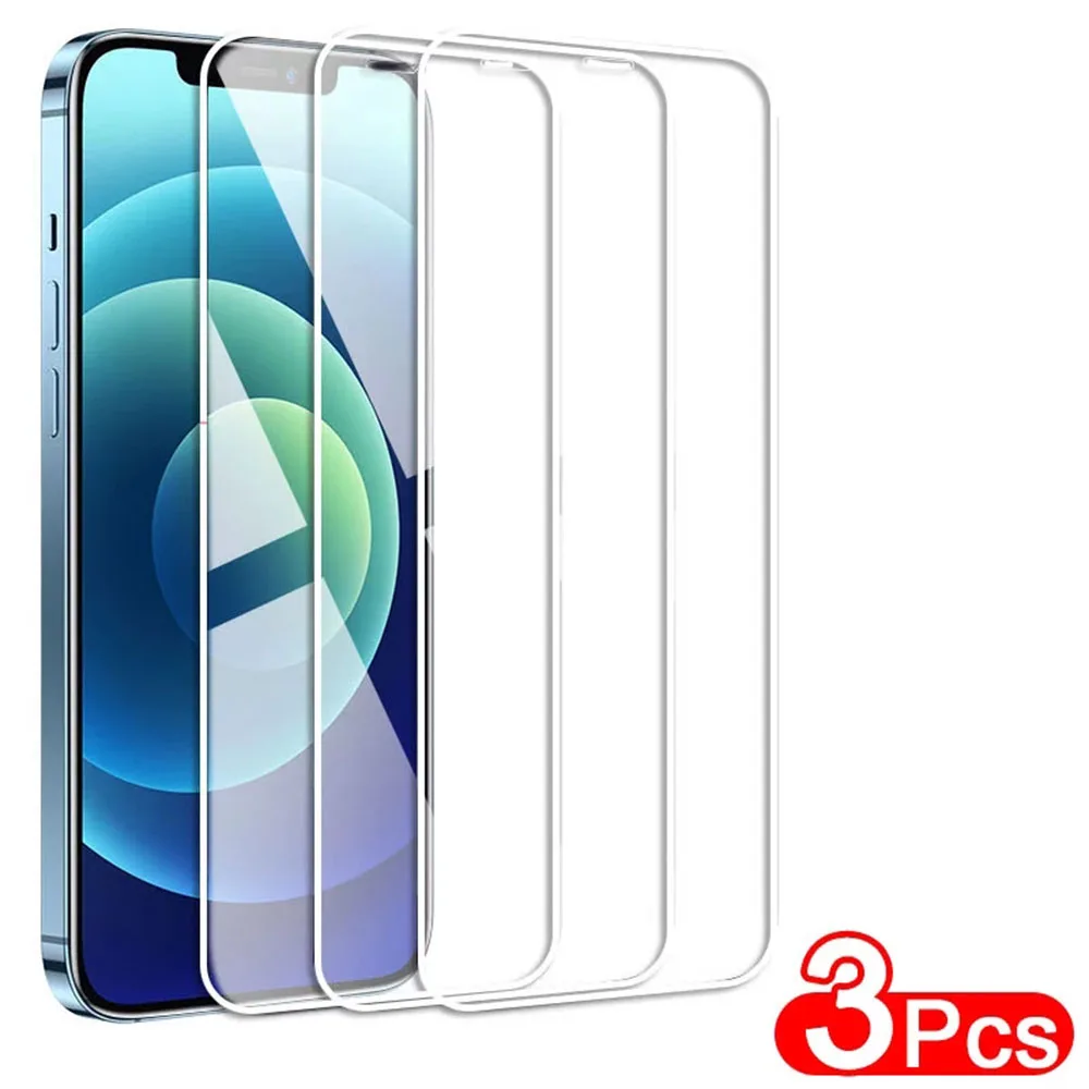 

1-3pcs Glass on IPhone 14 12 11 Pro XS Max XR 7 8 6s Plus Screen Protector Tempered Glass for Iphone 12 13 Mini 11 Pro Max Glass
