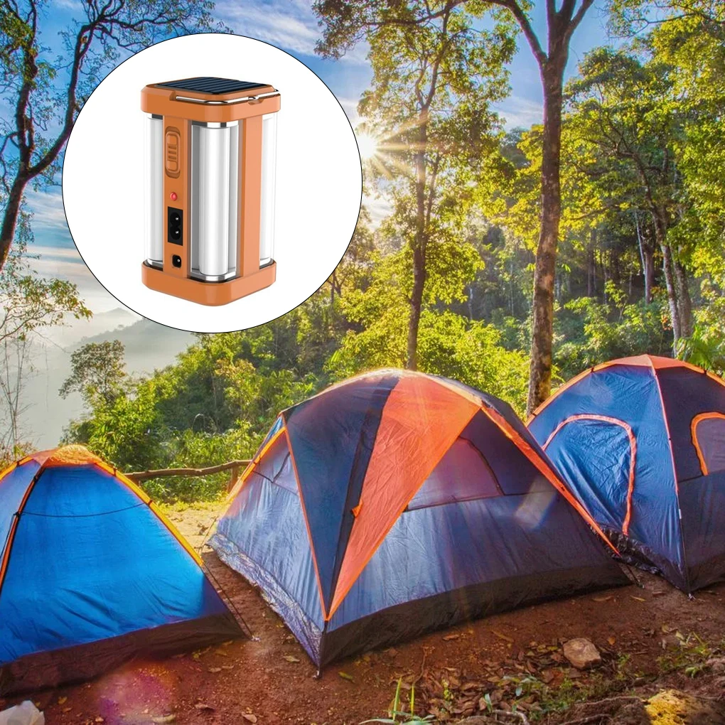

LED Solar Camping Light with Handle Multipurpose 2 Mode Waterproof Lantern Emergency Lamp for Home Garden BBQ Hiking