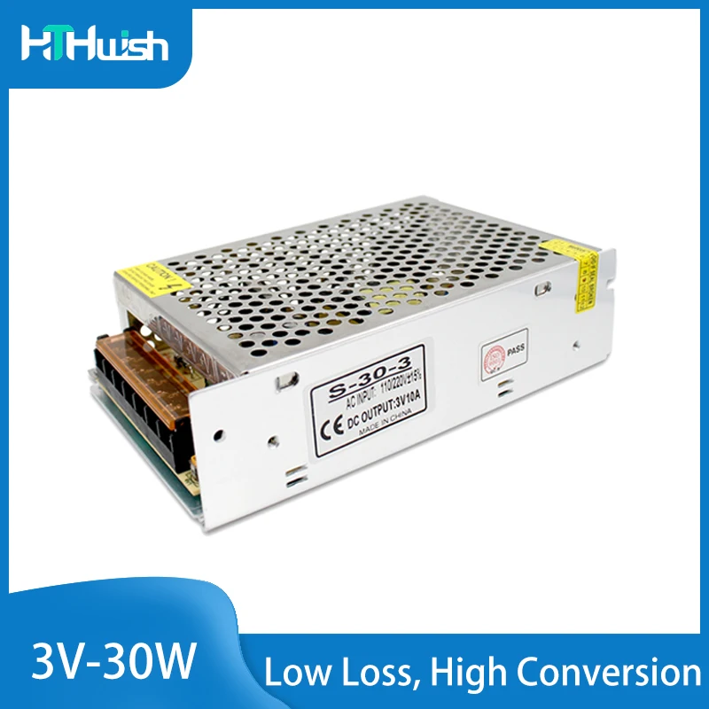 

DC stabilized Power Supply 220V to 3V 10A 30W Lighting Transformer Switching Power Suply Strip Switch LED Driver Adapter