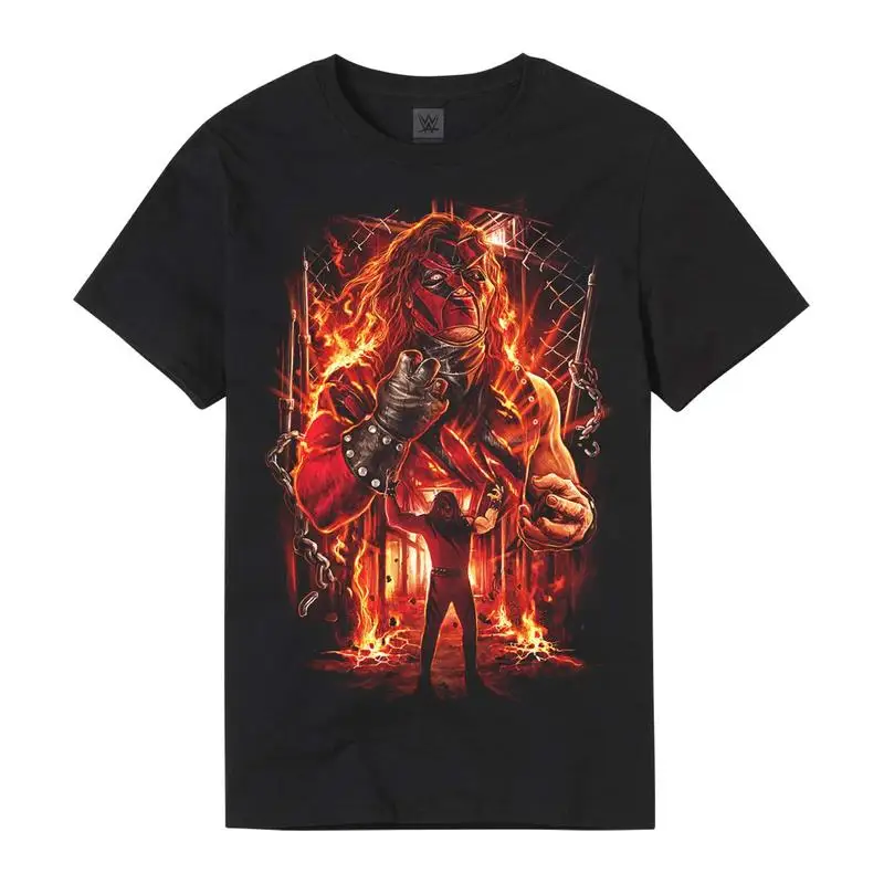 

Summer Hot Sale Short Sleeve 3d Printed wwe Kane "Big Red Machine" WrestleMania T Shirt Casual Crew Neck Fashion Trend