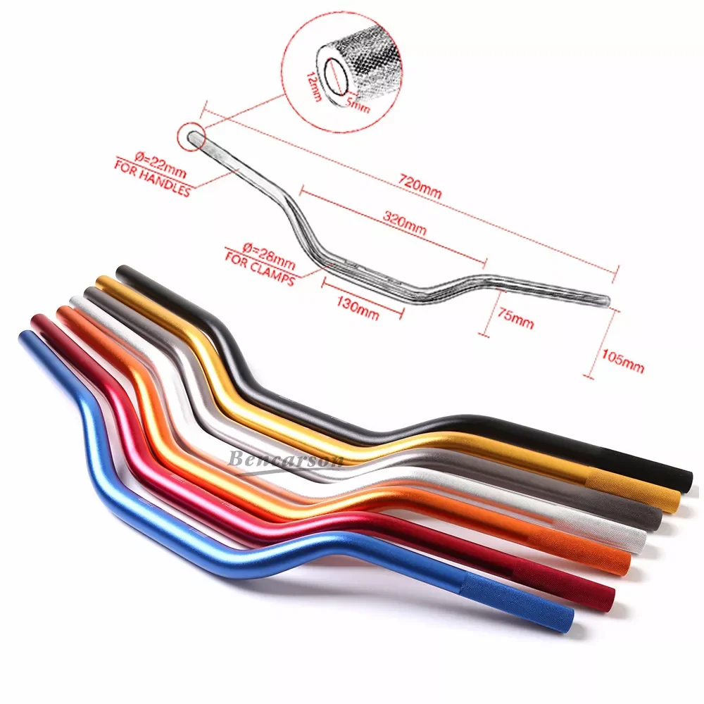 

1-1/8'' Motorcycle CNC Handlebar Scooter Steering Wheel Motocross Handle Bars For Pit Bike Cafe Racer Benelli