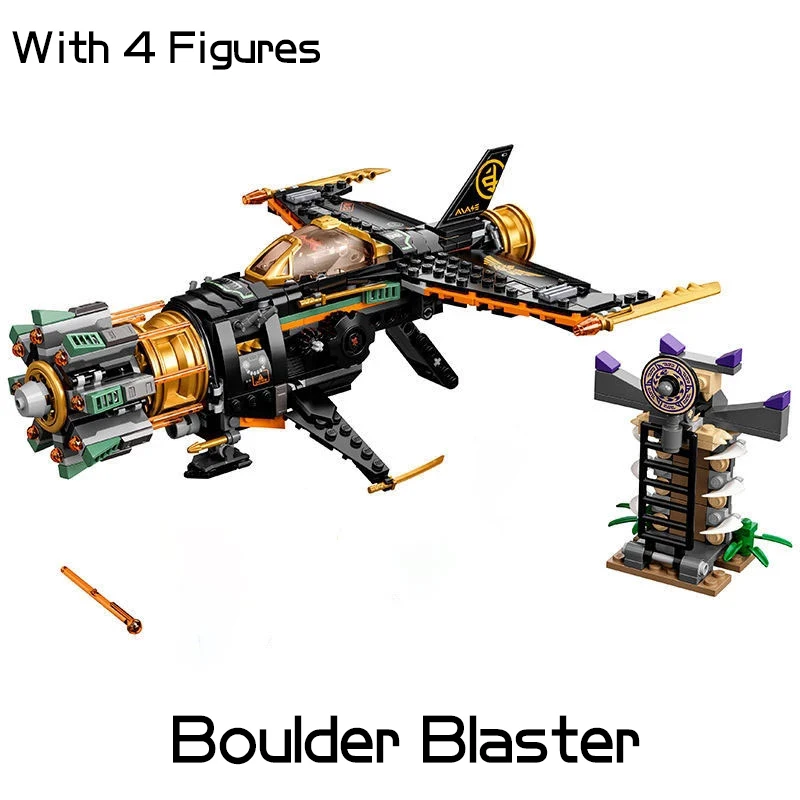 

488pcs Ninja Series Boulder Blasting Fighter Building Blocks Compatible With 71736 Golden Kai Figures Bricks Toys For Boy Gifts