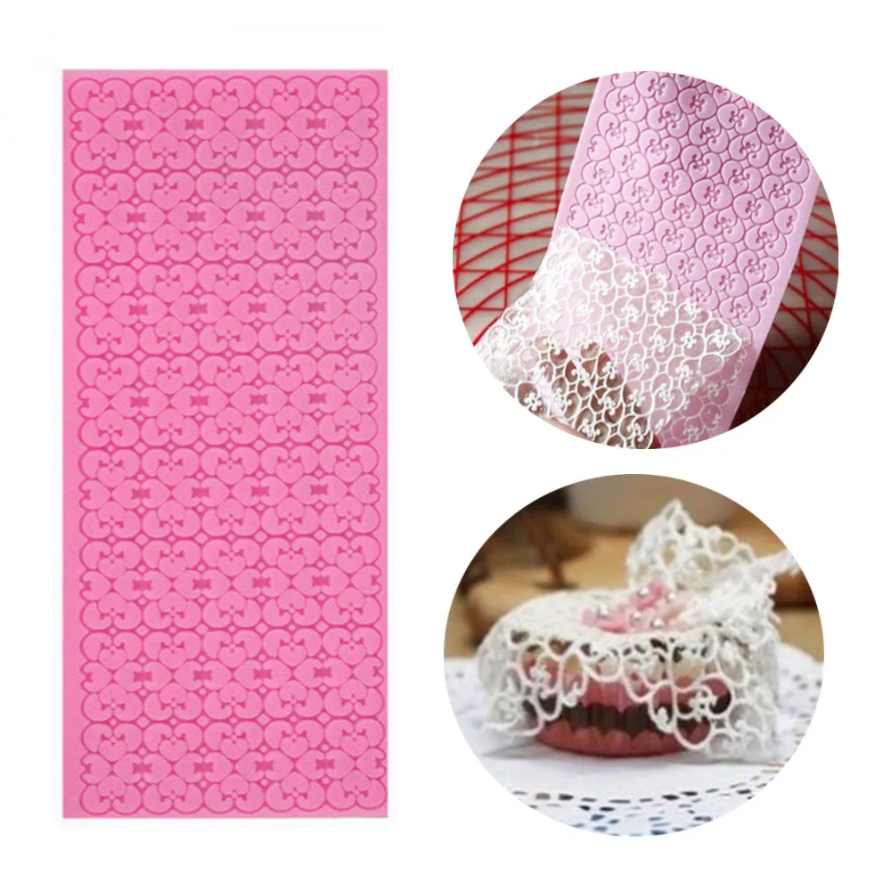 

LINSBAYWU Lace Silicone Cake Mold Flower Shape Lace Mat Border Decor Sugar Lace Pad Fondant Cake Decorating Tool Baking Mold