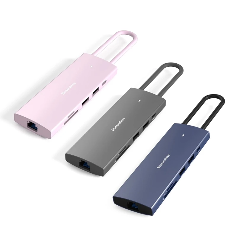 

Высокоскоростной внешний адаптер Multi Type-C HDMI + PD, конвертер расширения 9 портов Y9RF