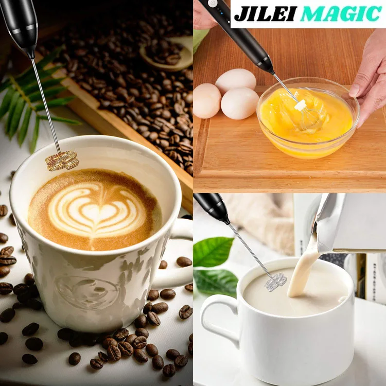 

JILEI MAGIC Electric Whisk Household Small Egg-Breaking Machine Automatic Cream Blender Coffee Muddler Milk Frother