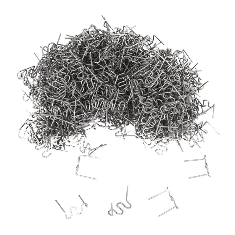 

500Pcs Hot Stapler Plastic Repair Standard Pre Cut Wave Staples Bumper Bodywork Repairs 0.8mm Wave Staples Stainless Steel