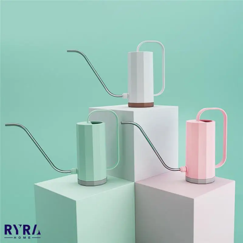 

1.2L Portable Garden Watering Can Flower Potted Watering Can Long Mouth Stainless Steel Curved Mouth Watering Can Gardening Tool