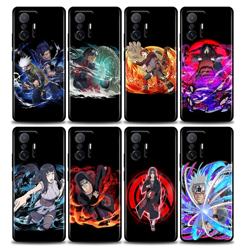 

Naruto 3D Akatsuki Uchiha Phone Case for Xiaomi 12 12X 11 11X 11T X3 X4 NFC M3 F3 GT M4 Pro Lite NE 5G Case Fundas Capa Coque