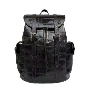 New Crocodile Leather Backpack Men And Women Travel Fashion Bag Leisure Versatile Trend Luxury Designer Handbag Free Shipping